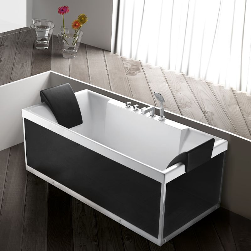 Badnor Yazmin badekar m/ innb. blandeb. 170cm (sort glass)