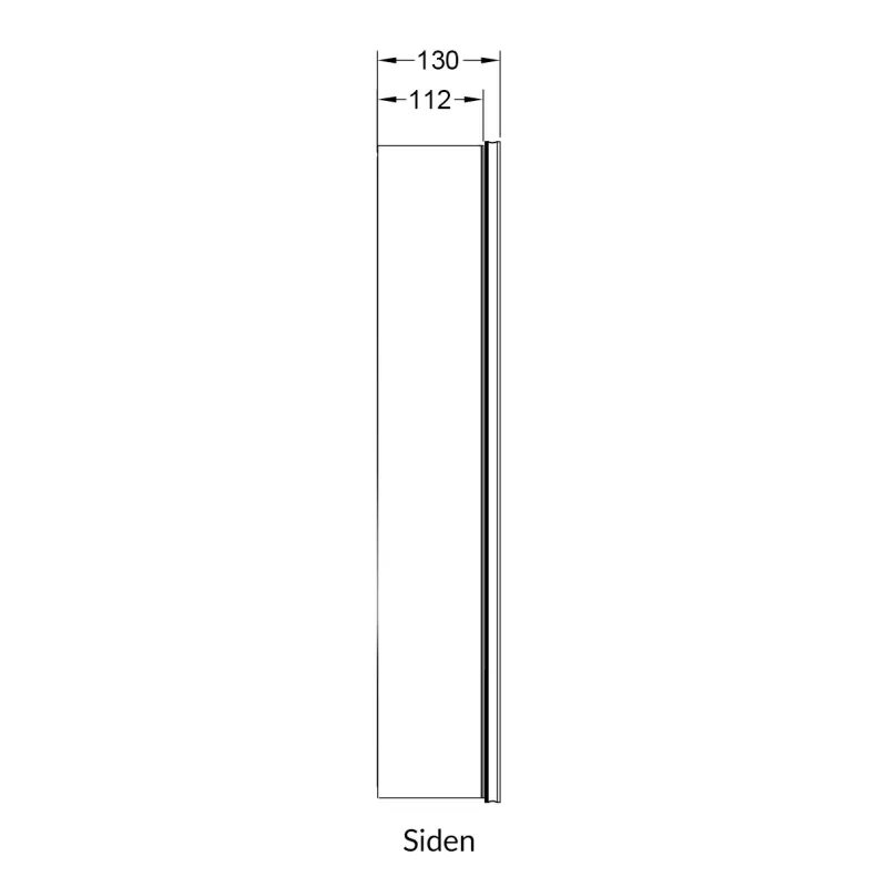Badnor Marikken 180cm mbl.pk. (2511) Lilly speilskap