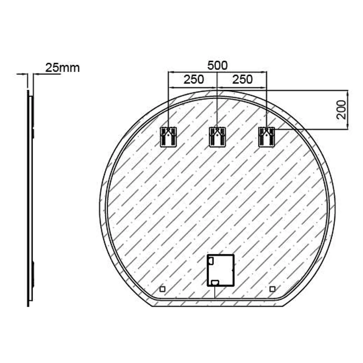 Badnor Mathea 120+40cm (enkel) mbl.pk (9312) Sissel speil