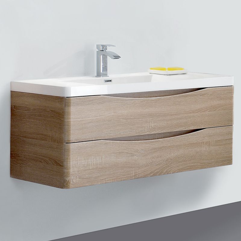 Badnor Mette 120cm servantskap (enkel) i lys eik - UTEN servant