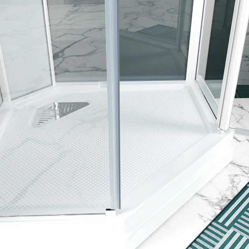 Badnor Nordica White lux 7-3 dusjkabinett 100x100cm m/takdusjsett