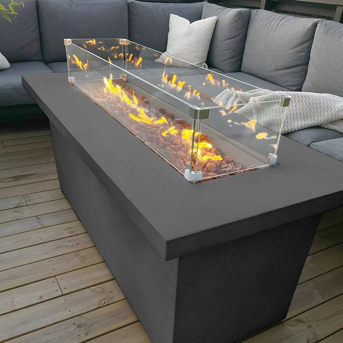 Arctic A-702 gassdrevet peisbord, CONCRETE GREY