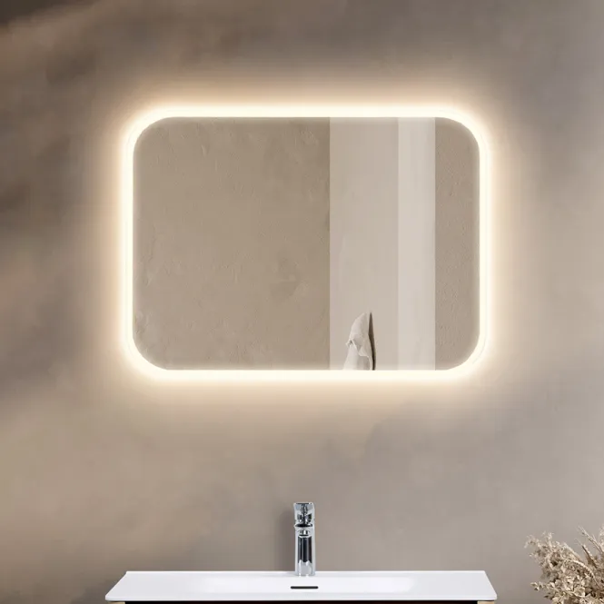 Hovedbilde Badnor Linnea baderomsspeil (60x80cm) med LED-belysning 
