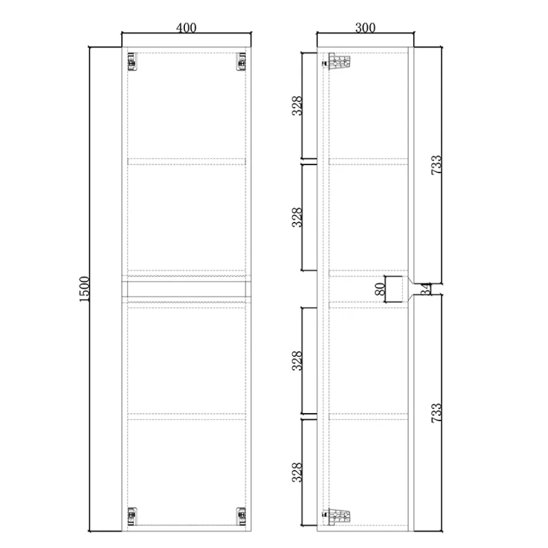 Badnor Merethe 165+40cm møbelpk. (7316) Sara speil