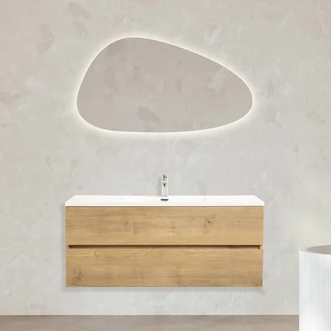 Hovedbilde Badnor Mikala 120cm enkel servant (8402) Sandy speil m/lys
