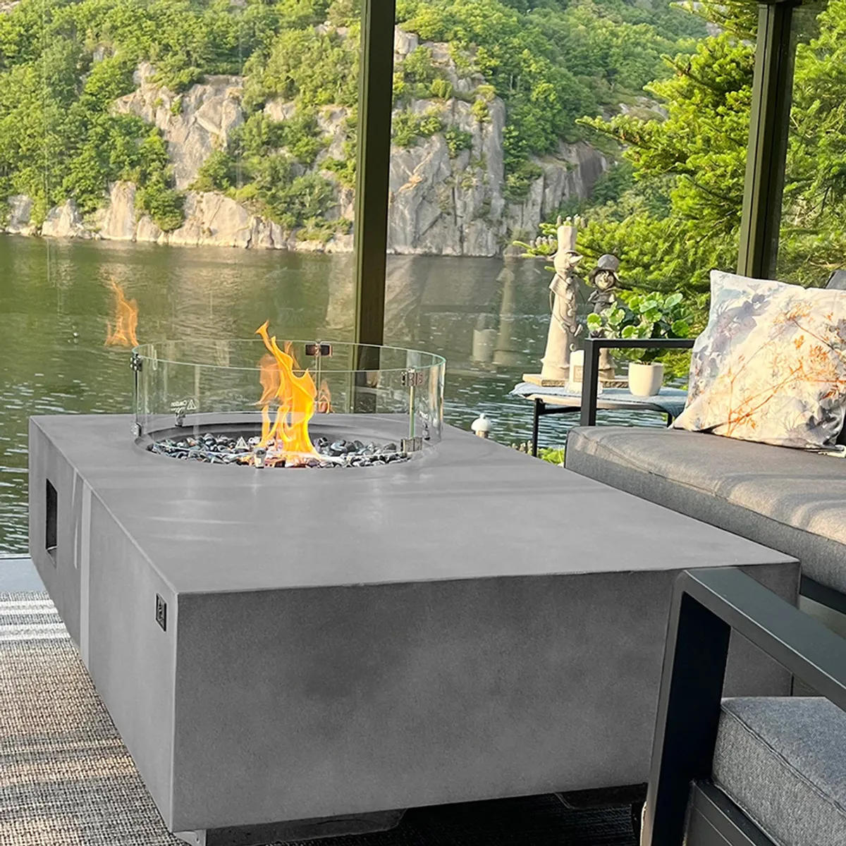 B-VARE: Arctic A-602 gassdrevet peisbord, CONCRETE GREY