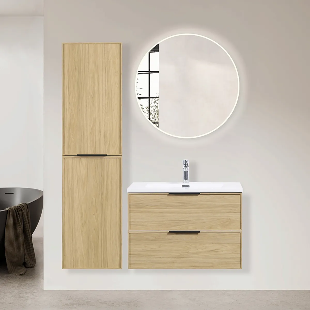 Badnor Melissa 75+40cm mbl.pk (97251) Lissie speil m/lys