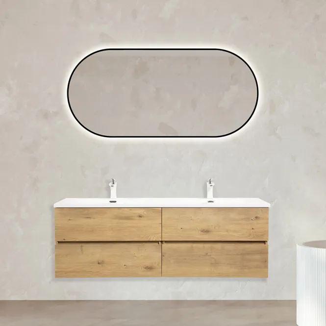 Hovedbilde Badnor Mikala 150cm mbl.pk (8605) Sienna speil m/lys