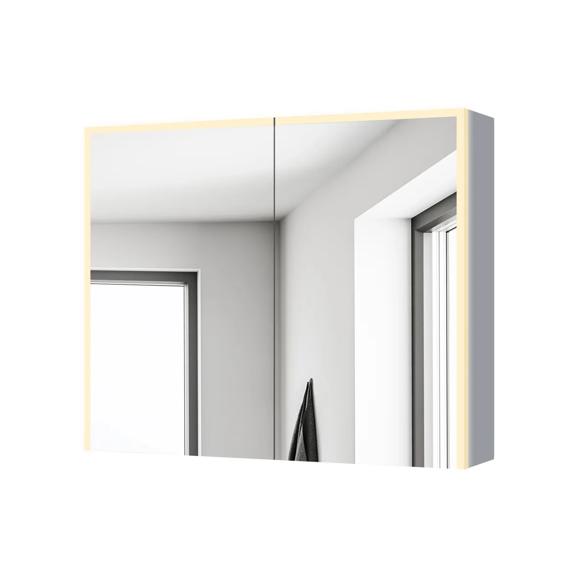 Badnor Marikken 90+35cm mbl.pk. (2222) Linnie speilskap