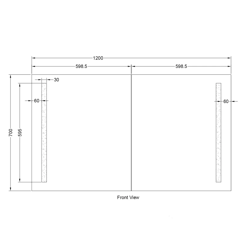 Badnor Melanie SORT 120cm - dobbel hvit servant (0307) Leah speilskap