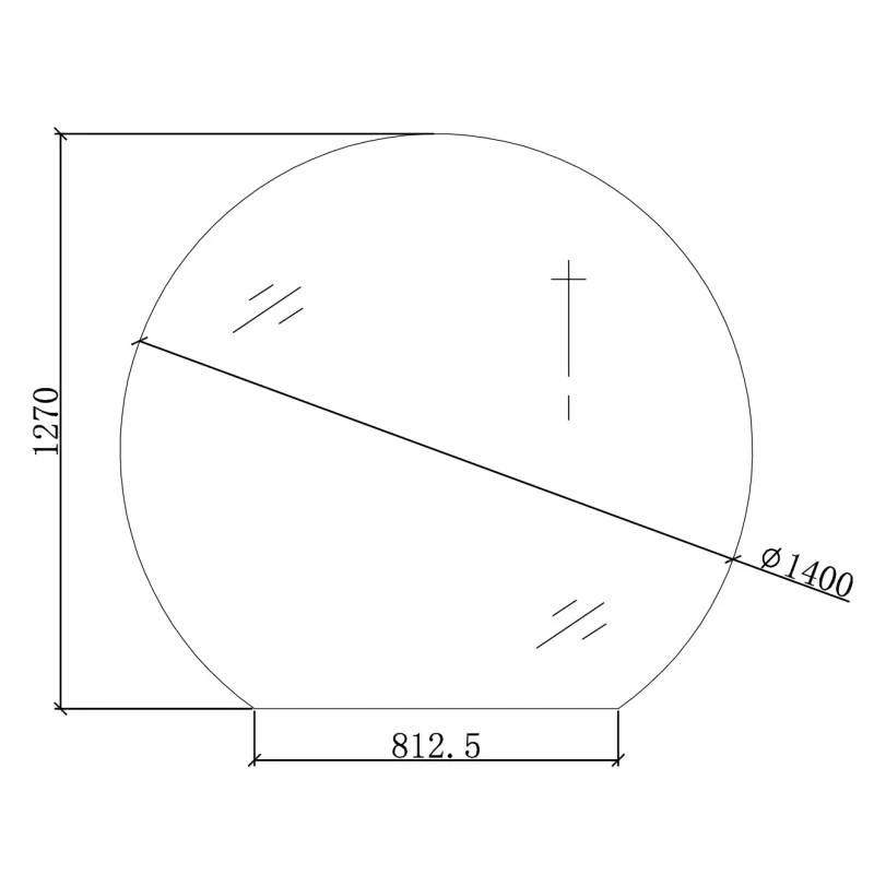 Badnor Mikala 150+40cm mbl.pk (8612) Sissel rundt speil