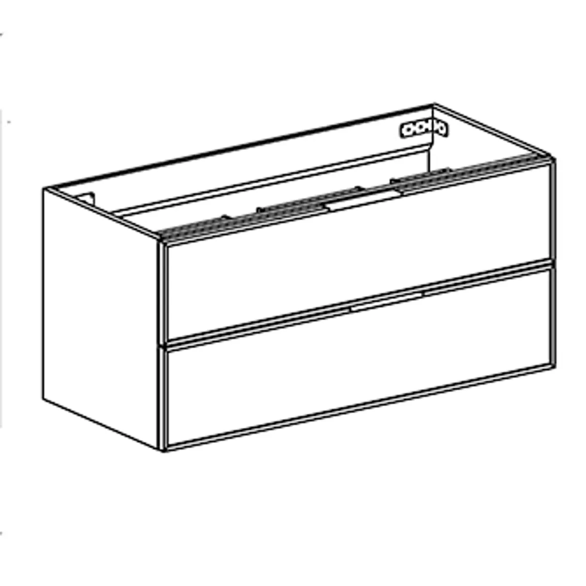 Badnor Melissa 120+40cm mbl.pk m/dobbel servant (98521) Leah speilskap m/lys