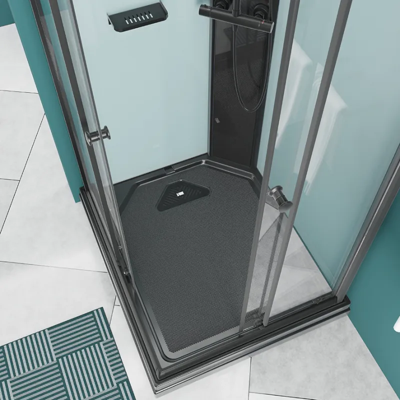 Badnor Scandia Black lux 8-2 dusjkabinett 105x90cm m/takdusjsett
