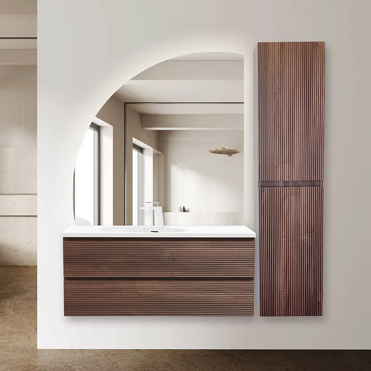 Badnor Maiken 120+40cm mbl.pk (9618) Sara speil m/lys