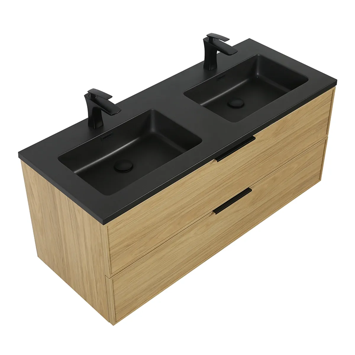 Badnor Melissa 120+40cm mbl.pk m/dobbel servant (98511) Sienna speil m/lys