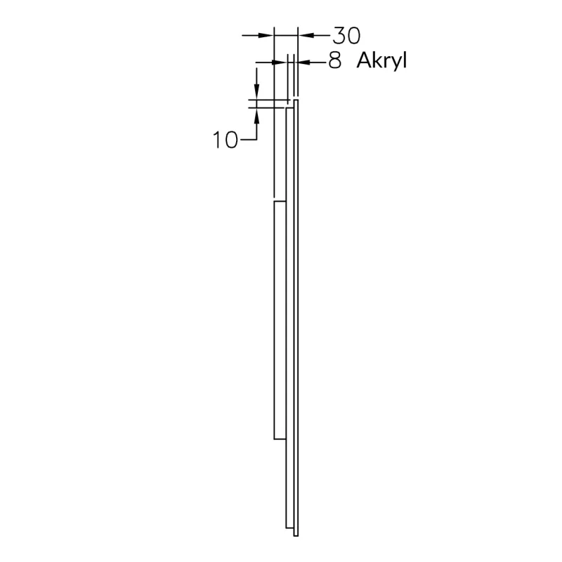 Badnor Melin 70cm møbelpakke (5130) Lucy speil