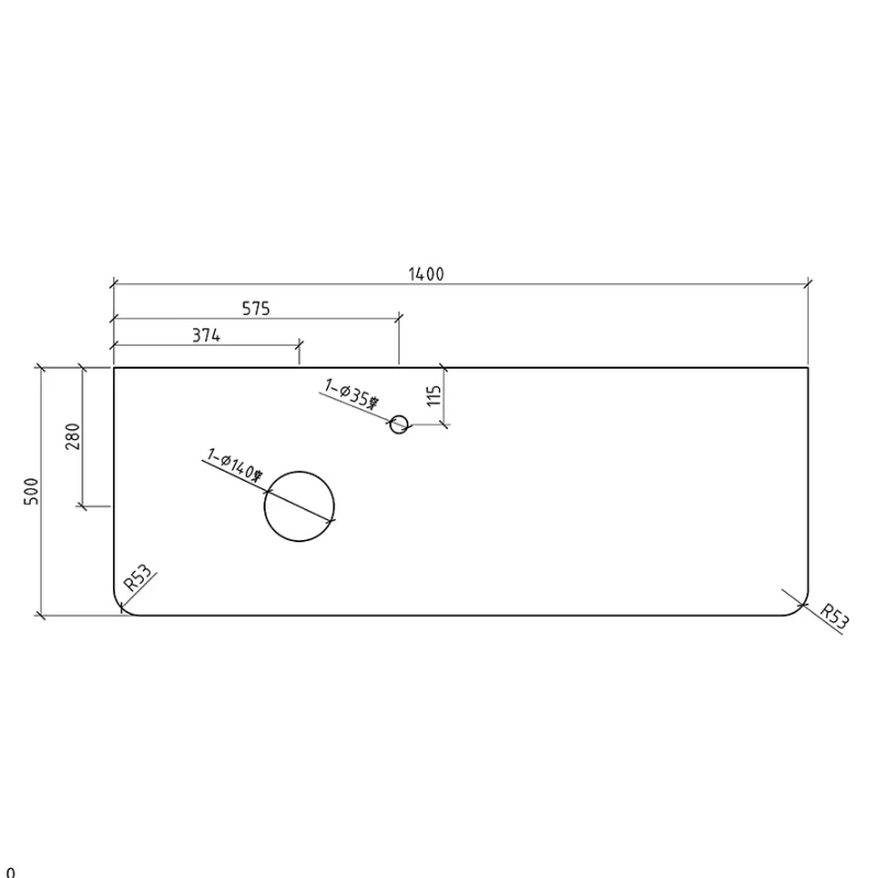 Badnor Mabelle 140cm (VENSTRE) mbl.pk (9702) Lone speil