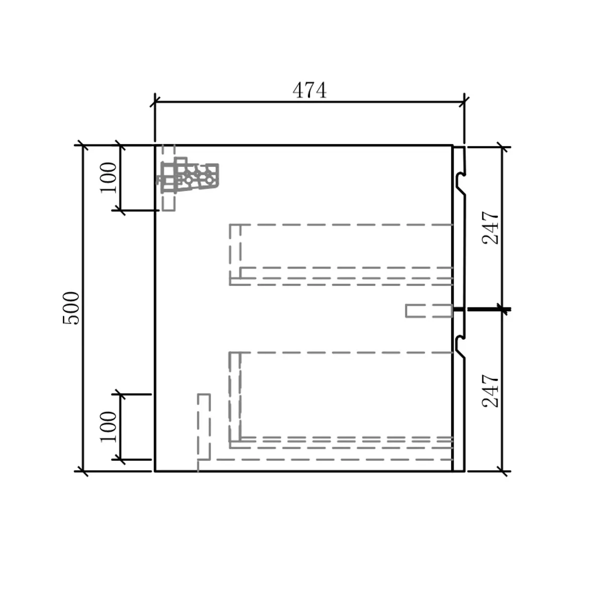 Badnor Malin KASTANJE 80cm servantskap - UTEN servant