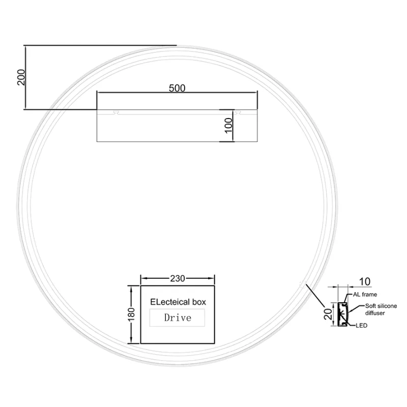 Badnor Melin 100cm+40cm mbl.pk (5351) Live RUNDT SPEILSKAP