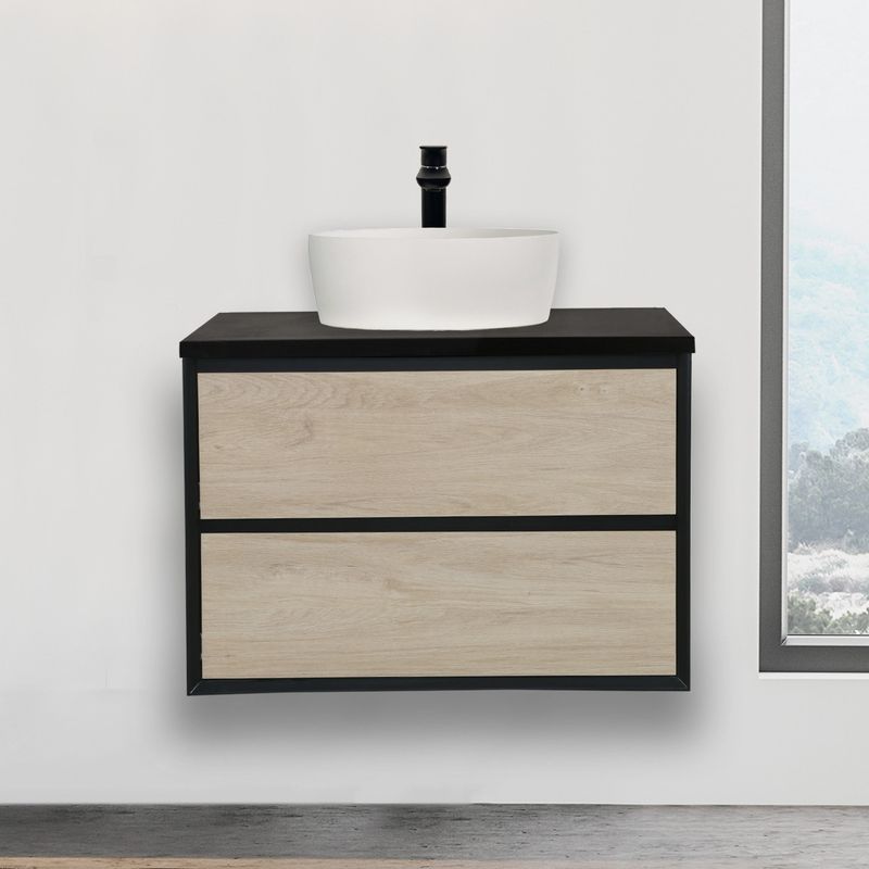 Badnor Benkeplate 75cm, MATT SORT