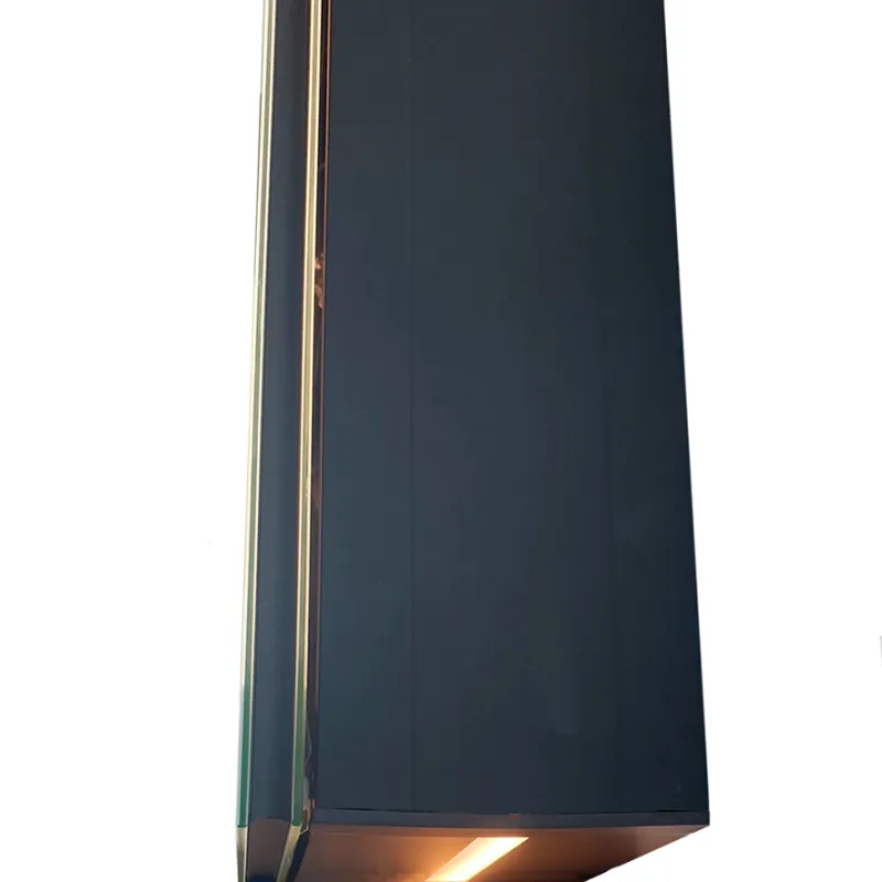 Badnor Leah speilskap (90cm), sort, m/stikkontakt og LED-lys