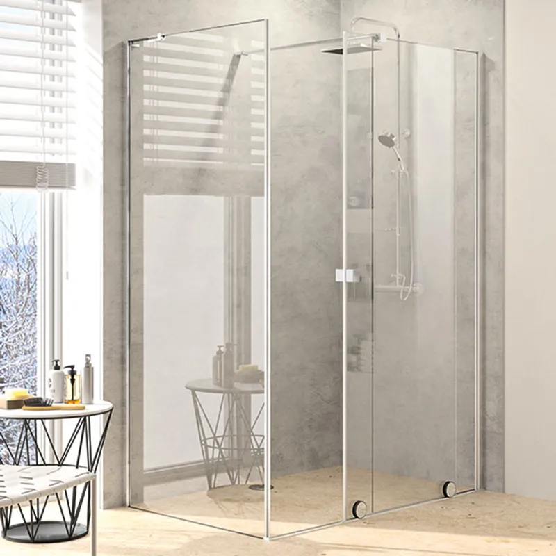 PureDay Walk-in 140-160x80/90/100cm med skyvedør (krom)