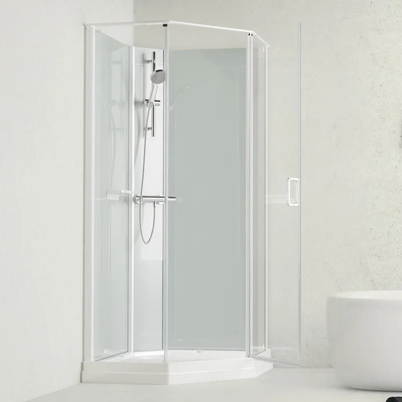 Badnor Nordica White lux 7-3 dusjkabinett 90x90cm m/dusjsett