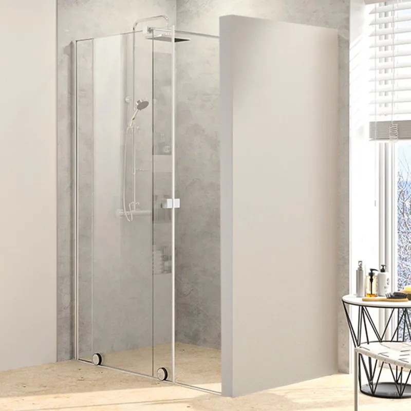 PureDay Walk-in 160-180cm festfelt og skyvedør (krom)