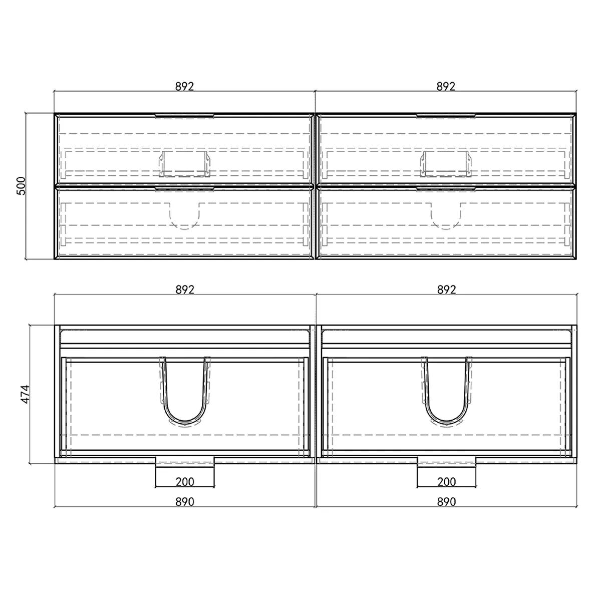 Badnor Melissa 180+40cm mbl.pk (97741) Sienna speil m/lys
