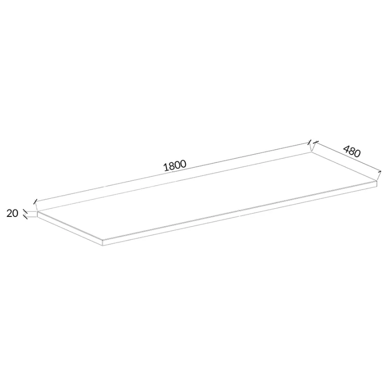 Badnor Mikala 120cm servantskap (enkel) m/SORT benkeplate