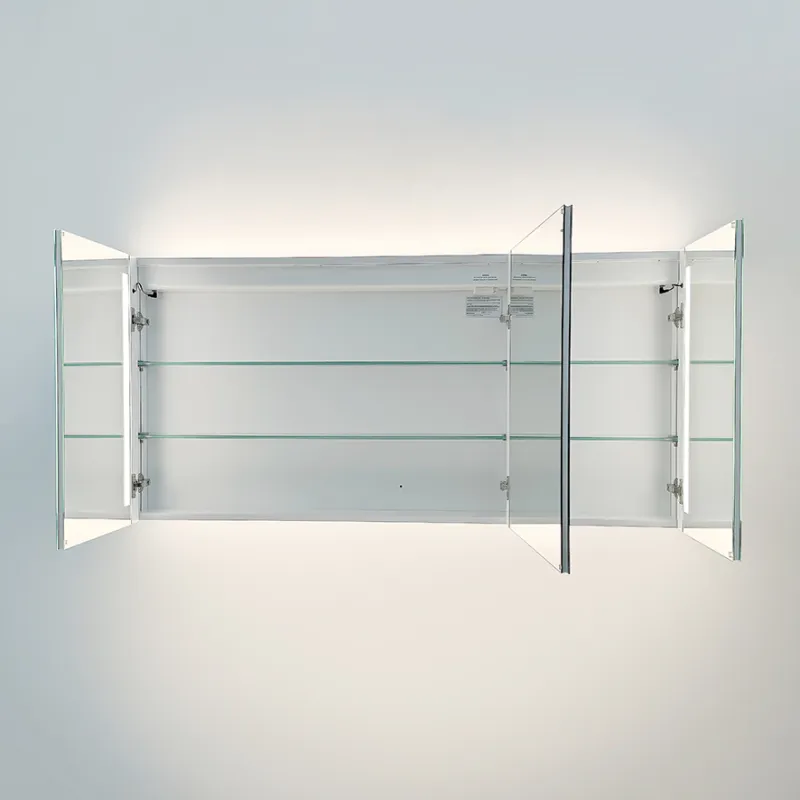 Badnor Melanie HVIT 150cm mbl.pk. (1501) Lilly speilskap