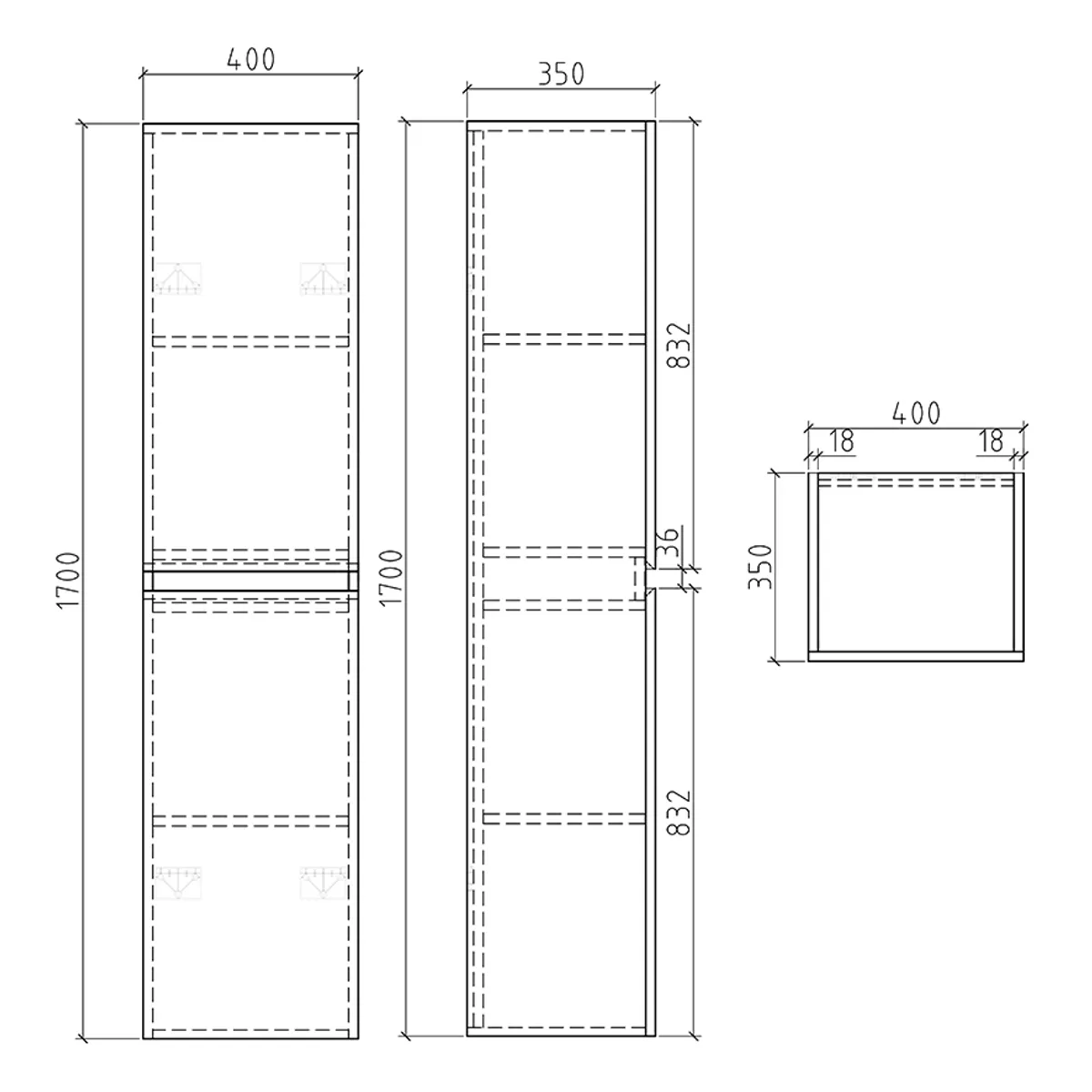 Badnor Maiken 80+40cm mbl.pk (9412) Lucy speil m/lys