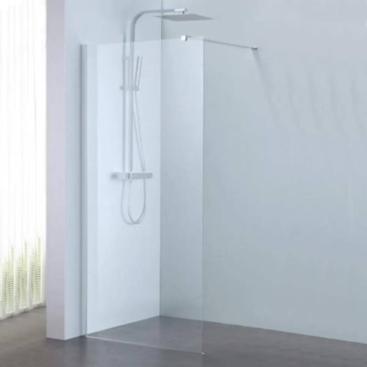 Pyxis fastfelt Walk-in hjørne 100cm - krom