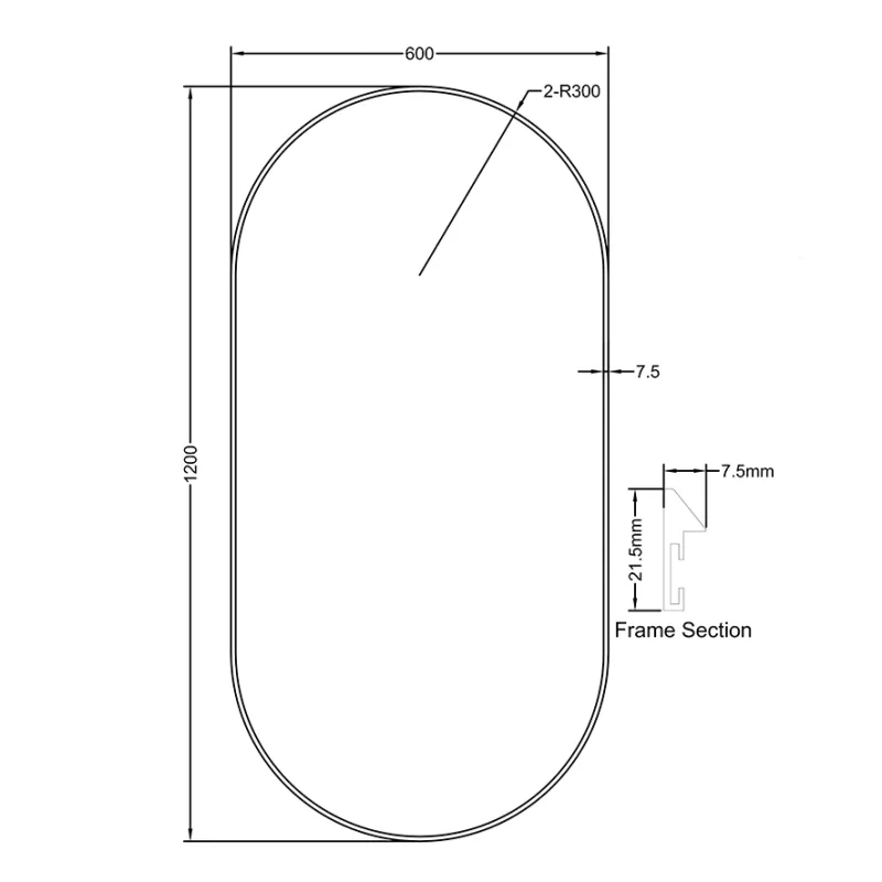 Badnor Martine 120cm enkel servant (6408) Sienna speil