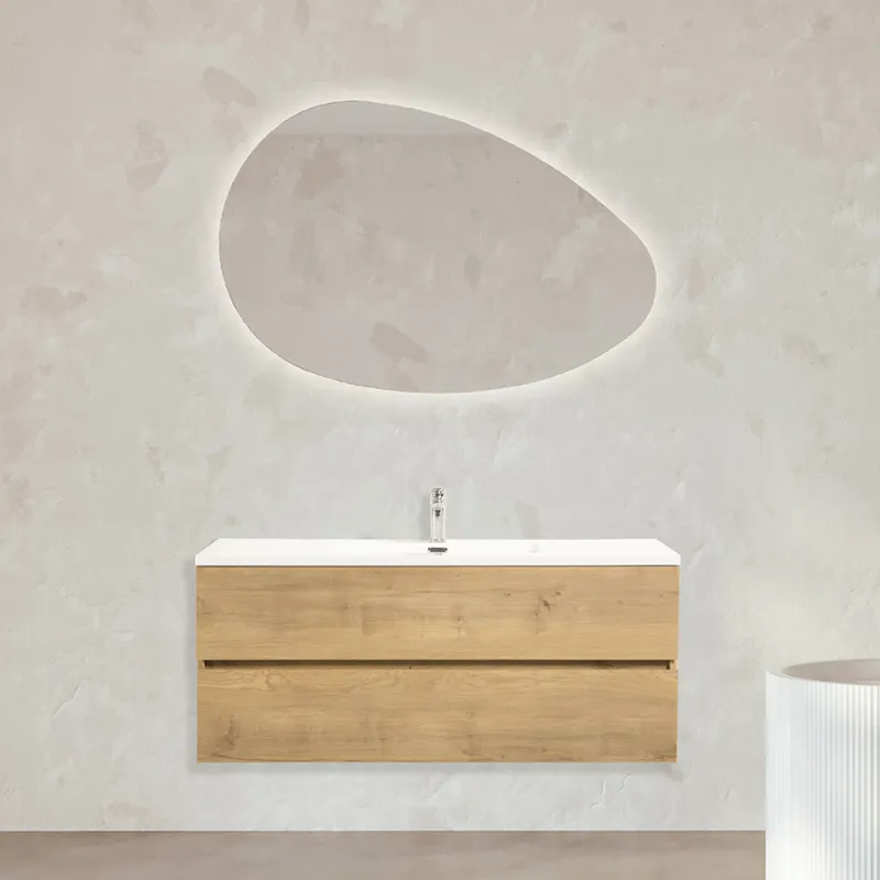 Badnor Mikala 120cm enkel servant (8403) Lucy speil m/lys