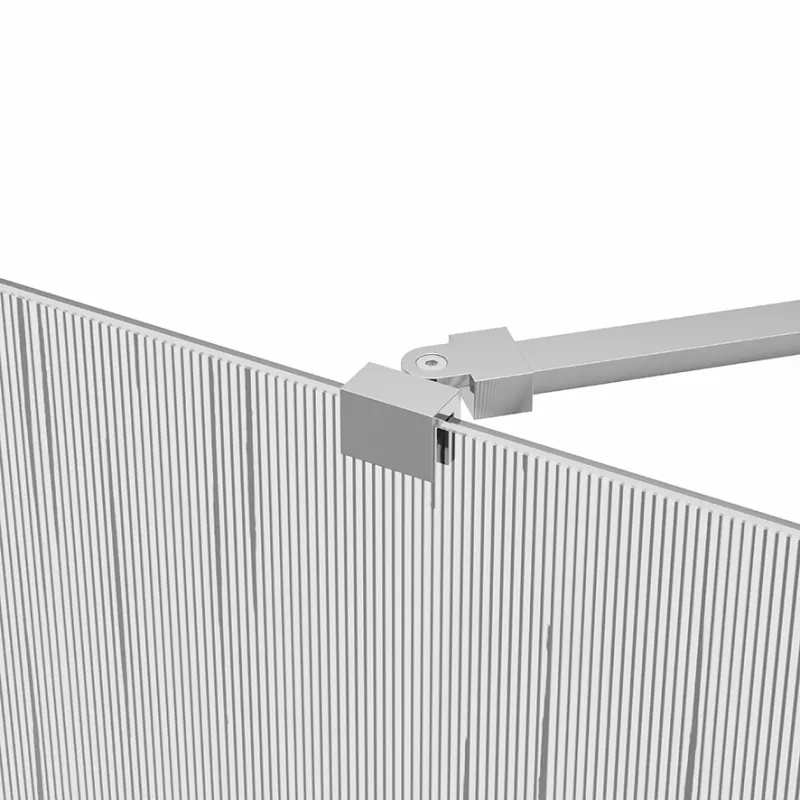 Badnor Shildon dusjvegg/walk-in hjørne - KROM - TINTED HARMONY glassfelt - 110cm