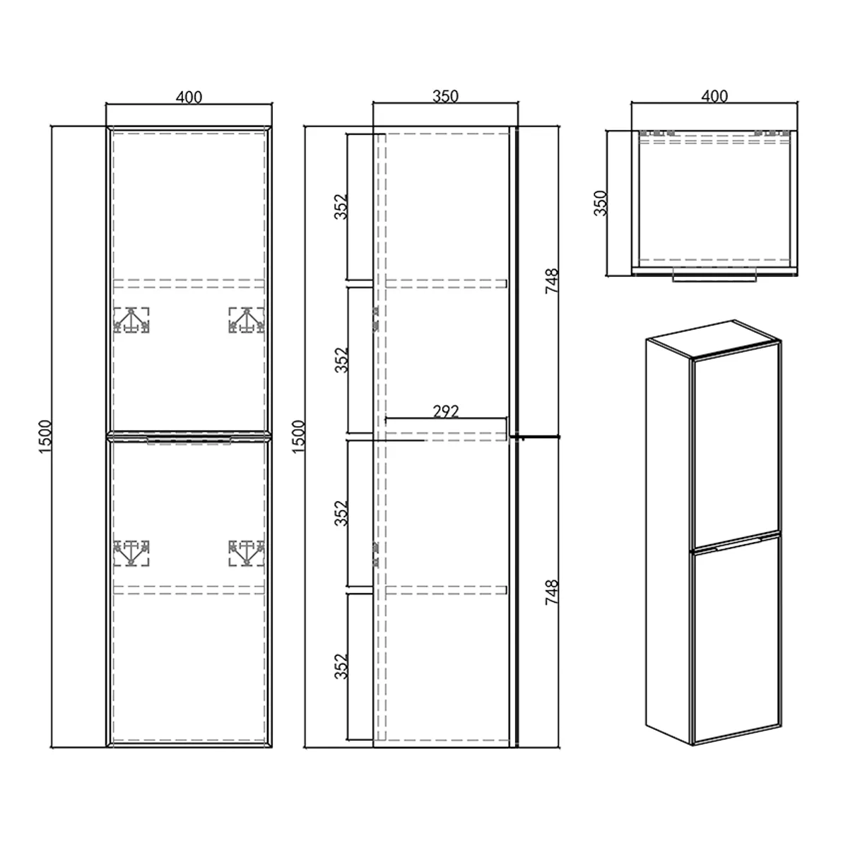 Badnor Melissa 120+40cm mbl.pk m/enkel servant (98441) Sandy speil m/lys