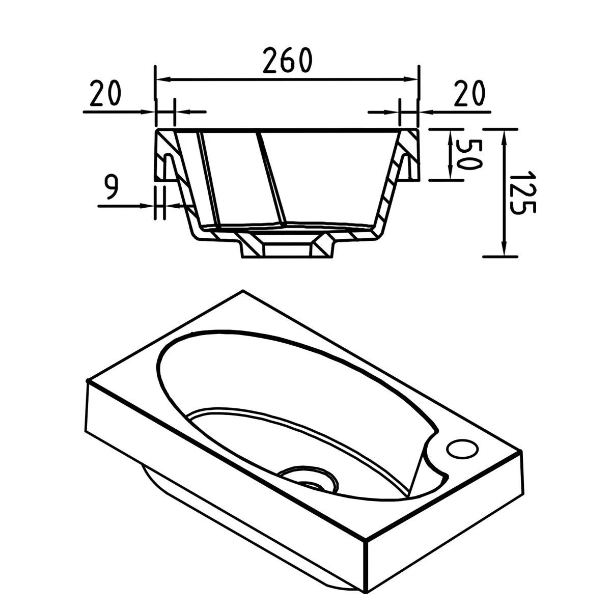 Badnor Milla 46cm servant