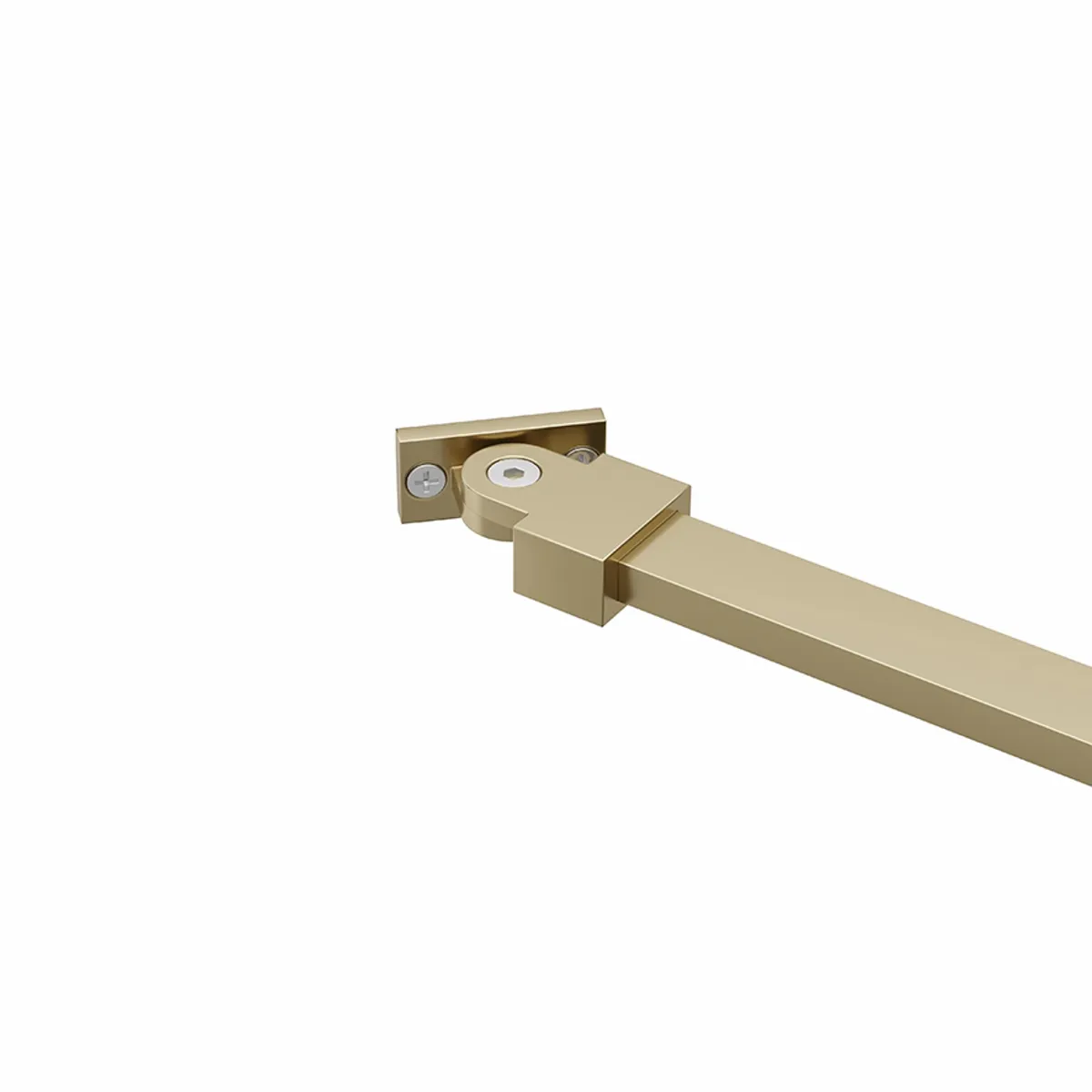Badnor Shildon dusjvegg/walk-in hjørne - BØRSTET GULL - FLUTED glassfelt - 110cm