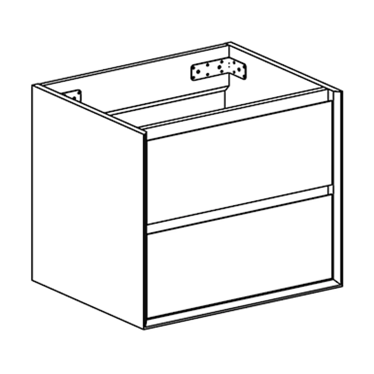 Badnor Martine 60cm servantskap - UTEN servant