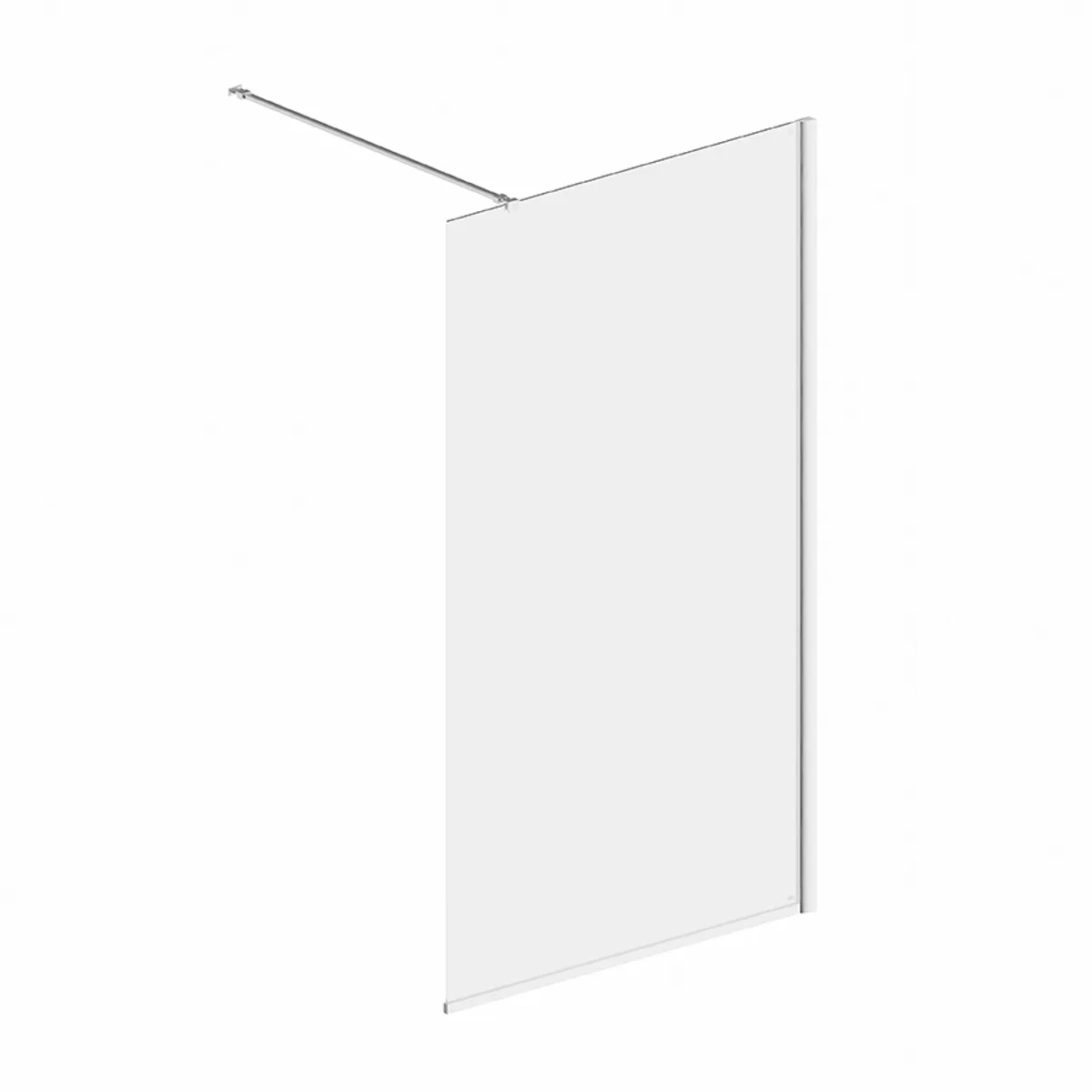 Badnor Sterling Straight II dusjvegg, 1100x2000mm, KROM, 8mm