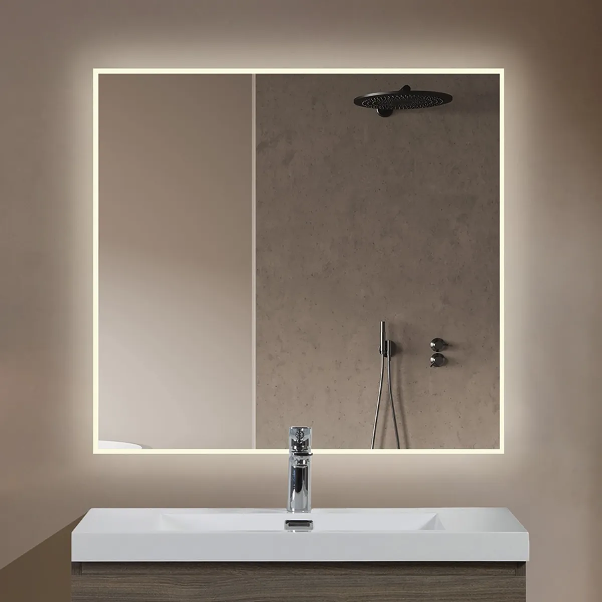 Badnor Maiken 80+40cm mbl.pk (9416) Lotte speil m/lys