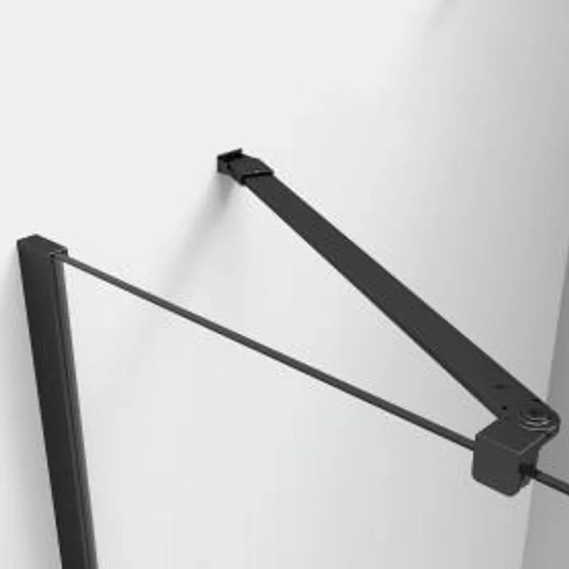 Pyxis fastfelt matt sort Walk-in hjørne 90cm