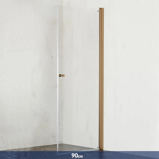 Hovedbilde Badnor Grays dusjdør (rett) - 90cm - BØRSTET KOBBER