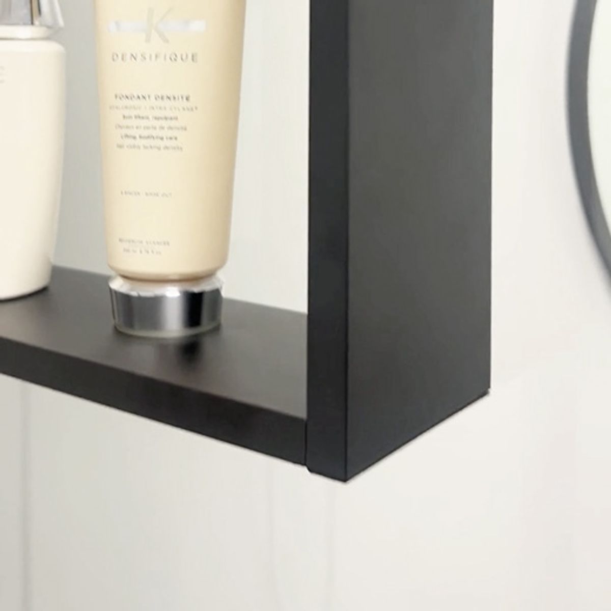 Badnor Luna Base - dusjhylle 600mm med 2 hyller - MATT SORT aluminium