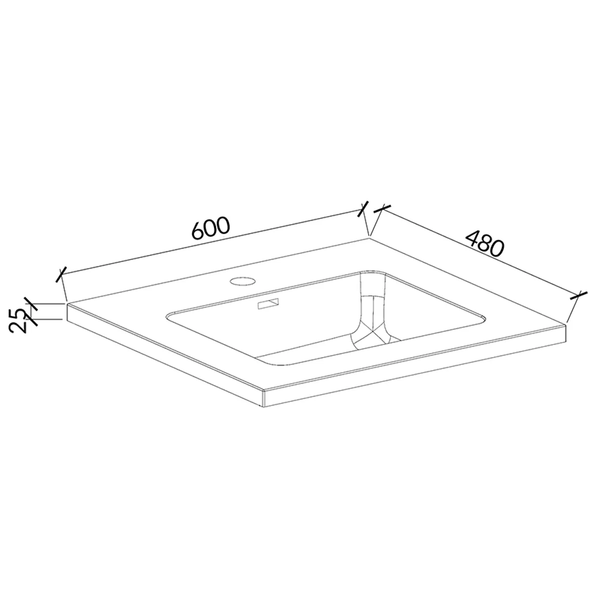 Badnor Melissa 60cm mbl.pk (98110) Loretta speil m/lys