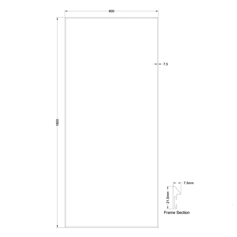 Badnor Marikken 180+35cm mbl.pk. (2532) Saga speil