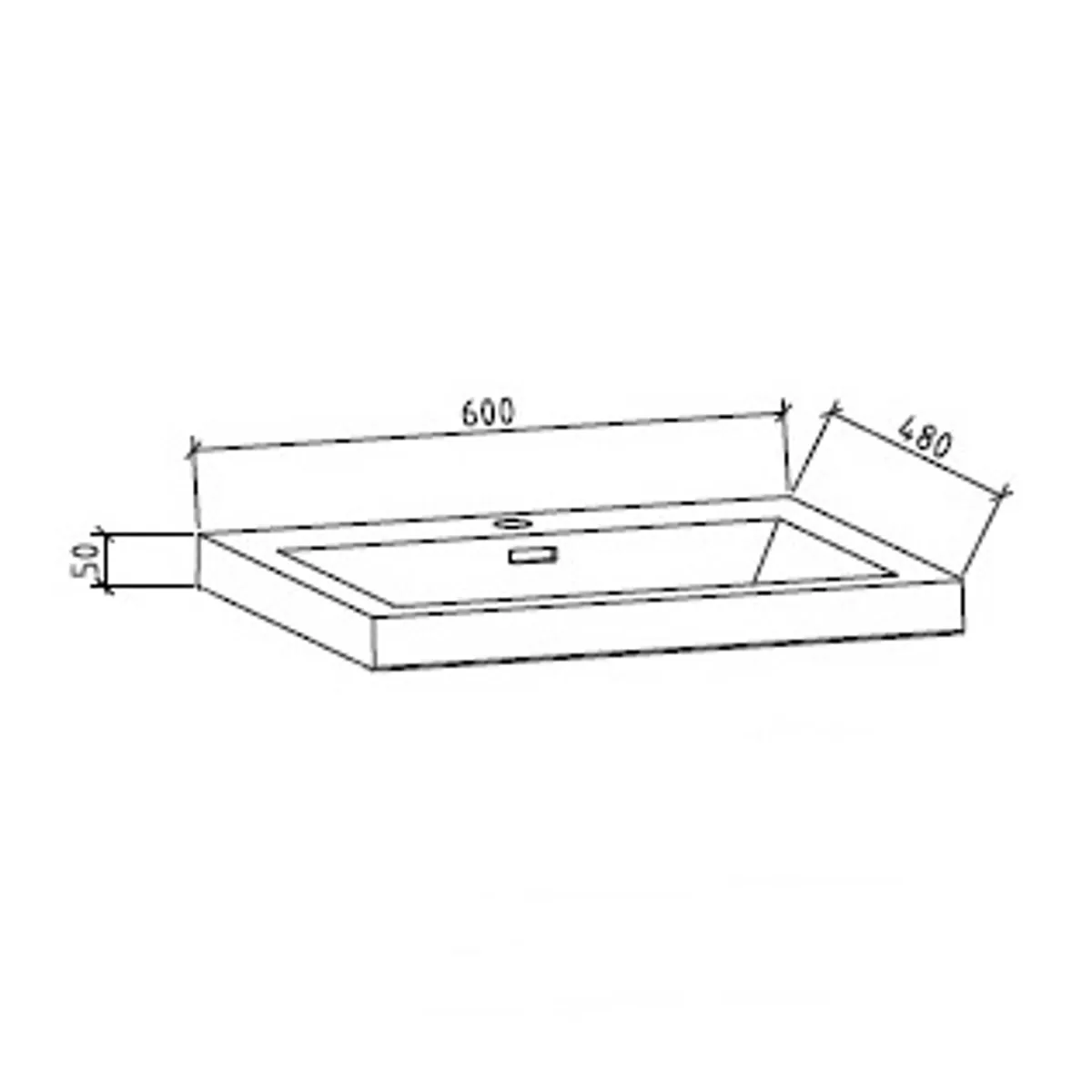 Badnor Malin KASTANJE 60cm servantskap m/ servant