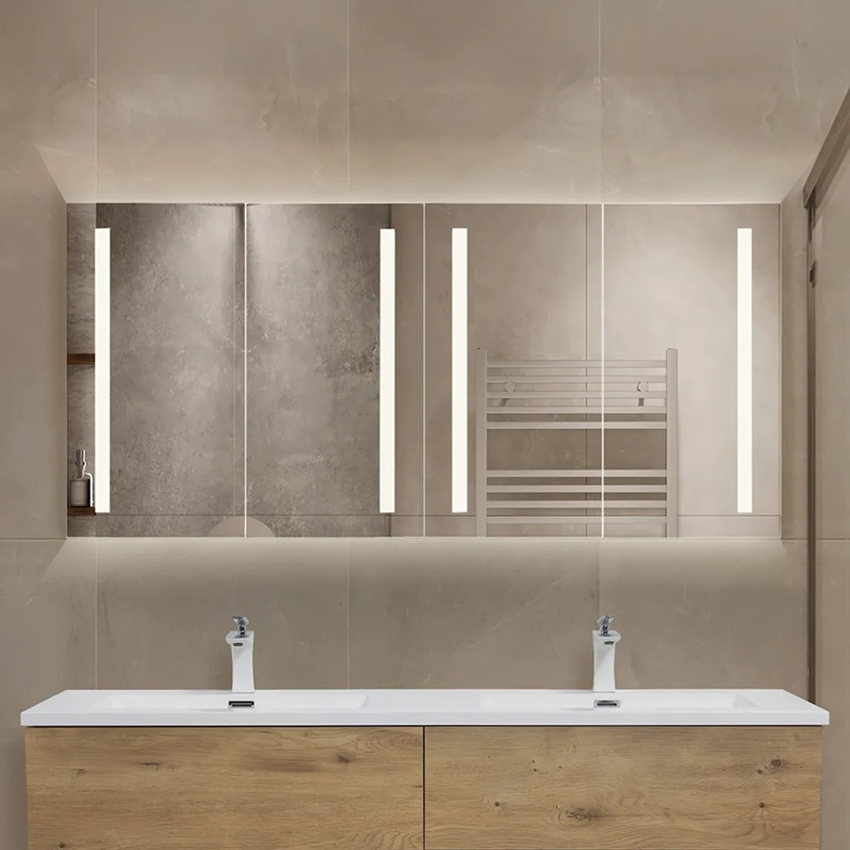 Badnor Marikken 150cm mbl.pk. (2411) Lilly speilskap