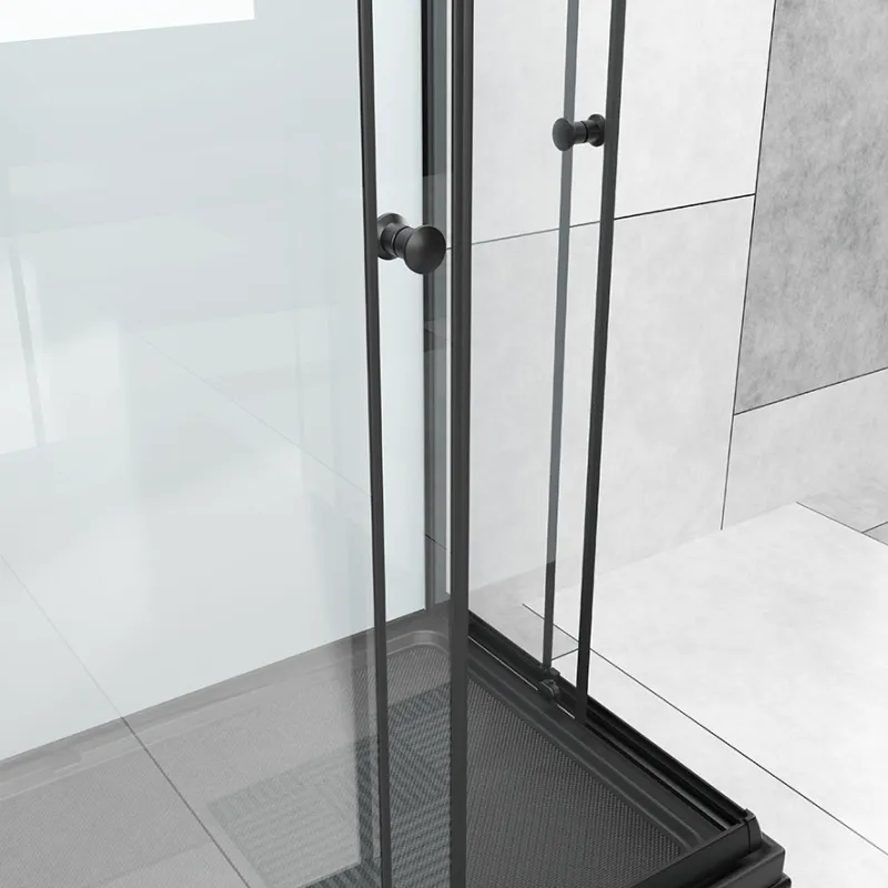 Badnor Scandia Black lux 8-0 dusjkabinett 90x70cm m/dusjsett